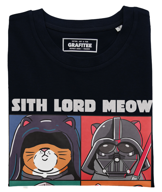 T-shirt Meow Sith Lord in cotone biologico con stampa