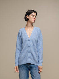Cardigan in maglia con scollo a V e bottoni