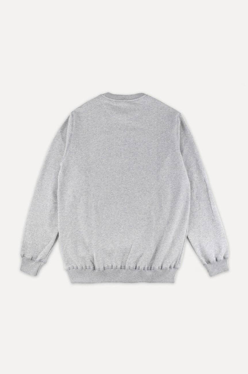 Maglione essenziale in cotone organico grigio mélange
