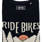 T-shirt outdoor unisex in cotone biologico con stampa bici