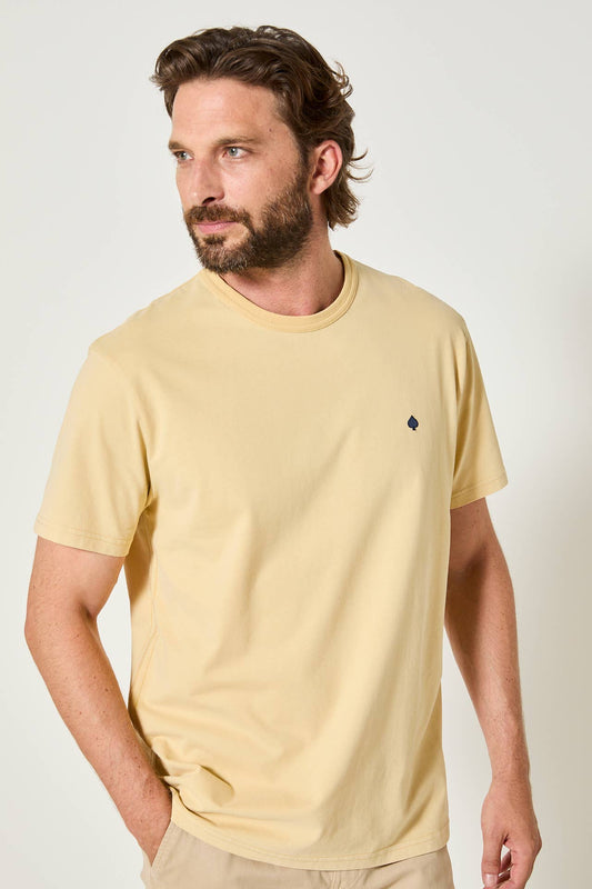 T-shirt Bart in cotone biologico giallo pallido