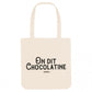 Tote bag in cotone biologico con stampa “On dit chocolatine”