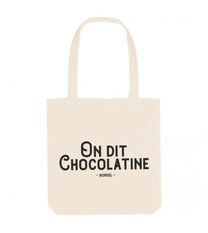 Tote bag in cotone biologico con stampa “On dit chocolatine”