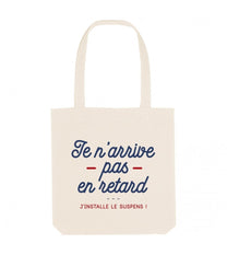 Tote bag in cotone biologico con scritta ironica