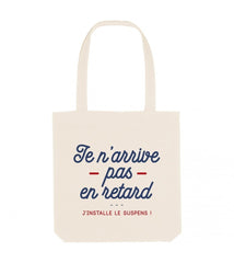 Tote bag in cotone biologico con scritta ironica