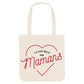 Tote bag “La più bella delle mamme” in cotone biologico