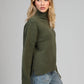 Maglione dolcevita in maglia kaki