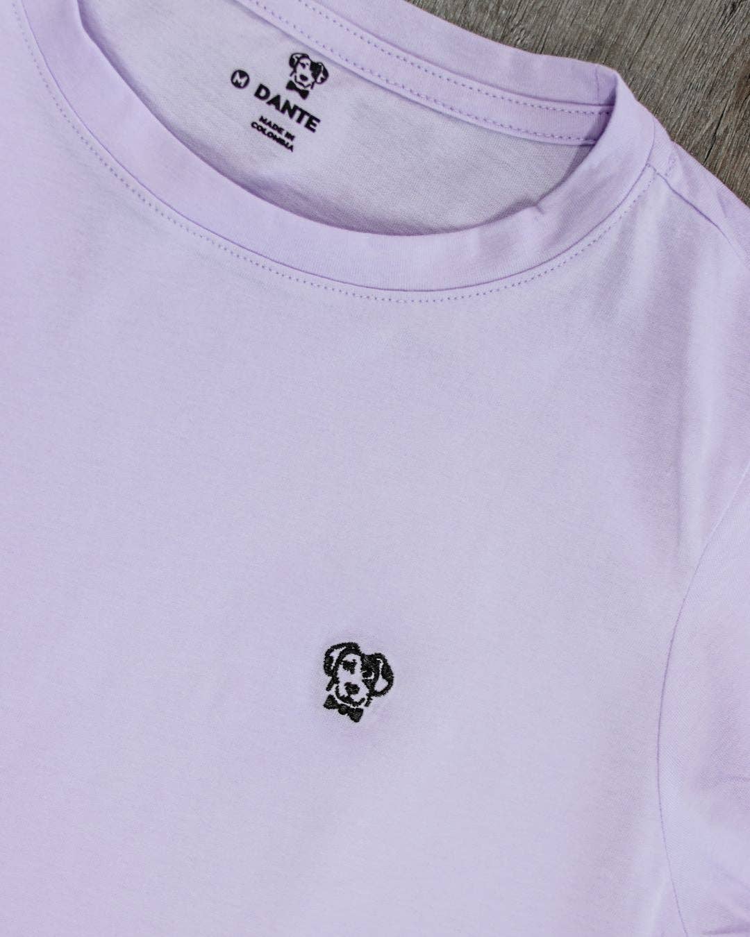 T-shirt donna antimacchia lilla in cotone