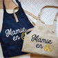 Grembiule in cotone con scritta “Mamie en Or”