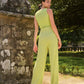 Top morbido senza maniche in verde lime