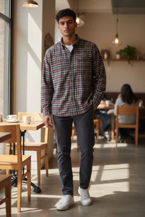 Camicia di flanella da uomo a quadri