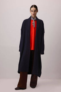 Cardigan lungo in maglia