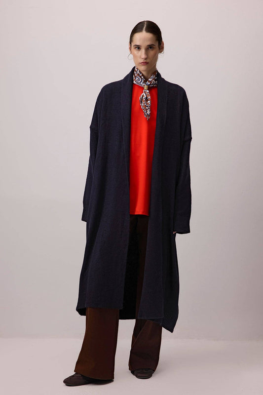 Cardigan lungo in maglia