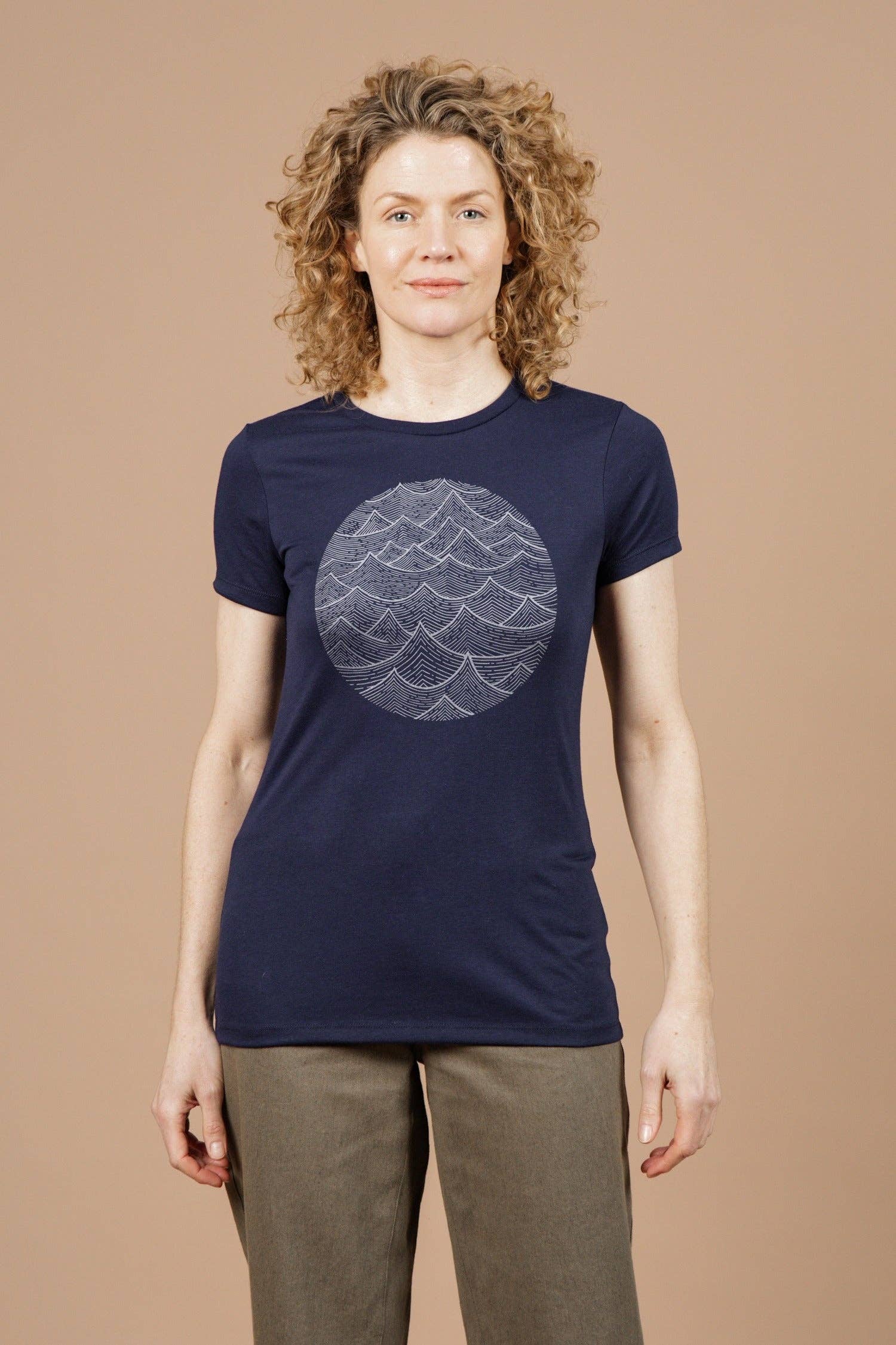 T-shirt donna Waves blu navy