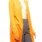 Cardigan lungo in lamé glitterato a maglia 3D