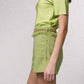 Shorts effetto tweed con catena