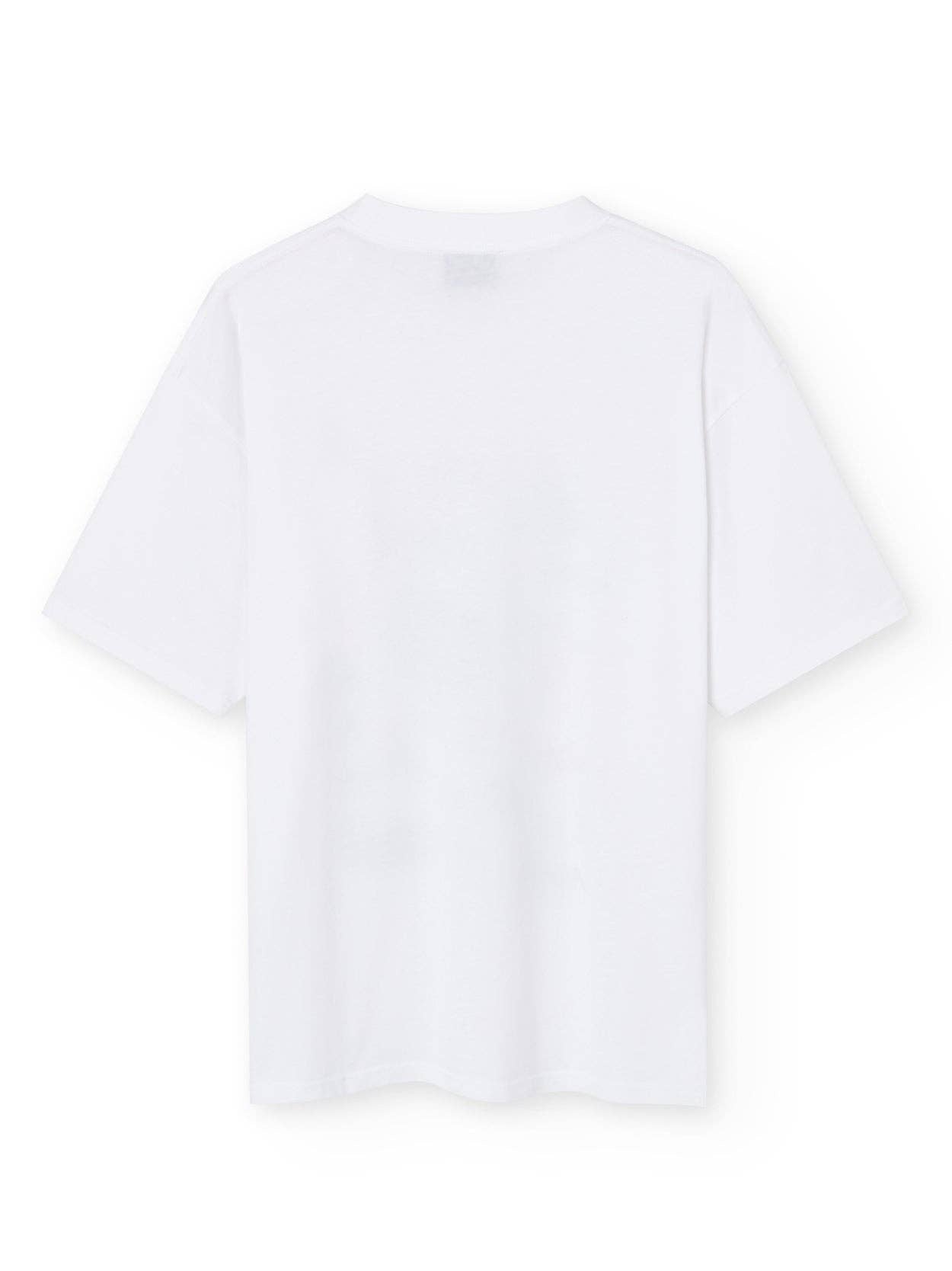 T-shirt Oversize Bianca con Stampa Costa da Morte