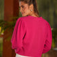 Cardigan in cotone con maniche a 3/4