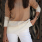Maglia Nervo bicolore in lana e cashmere