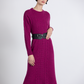 Abito midi in maglia a trecce