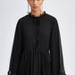 Abito maxi in chiffon nero