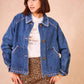 Giacca in denim ricamata Valena