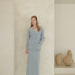 Maxi cardigan con scollo a V in misto cashmere