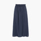 Gonna Midi Ganelia Blu Navy con Vita Elasticizzata