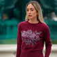 Maglia jacquard in lana girocollo