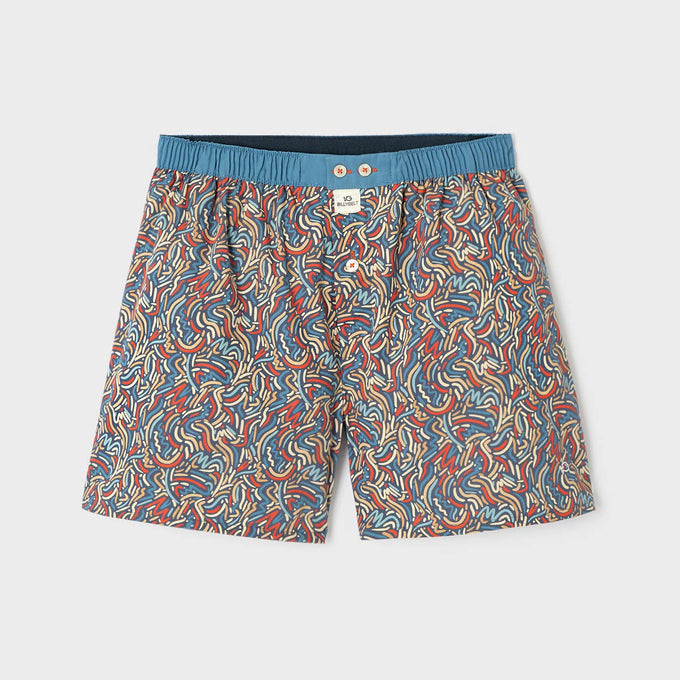 Boxer uomo in cotone biologico con stampa graffiti