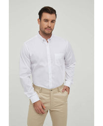 Camicia bianca comfort fit con colletto button-down