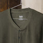 Henley a coste in cotone riciclato da donna verde foresta mélange
