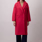 Cappotto oversize doppiopetto fucsia