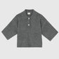Maglione Norea grigio con colletto polo e bottoni gioiello