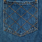 Salopette in denim blu con bretelle regolabili