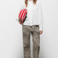Blusa con fiocco al collo