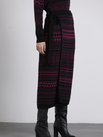 Gonna a portafoglio jacquard