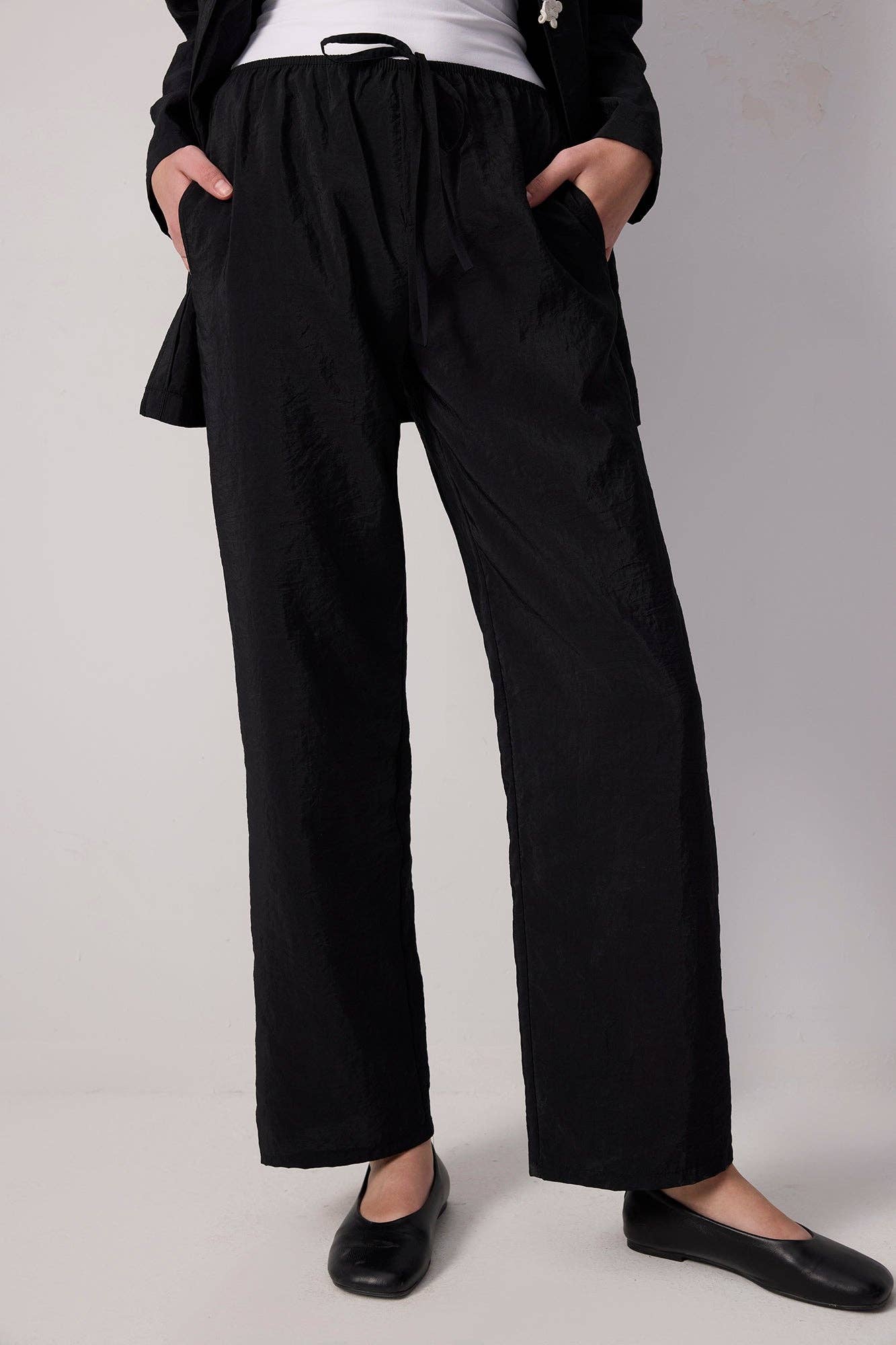 Set tunica e pantaloni in cupro