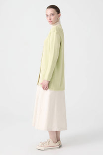 Cardigan lungo con bottoni color crema