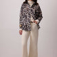 Camicia oversize in viscosa con stampa astratta