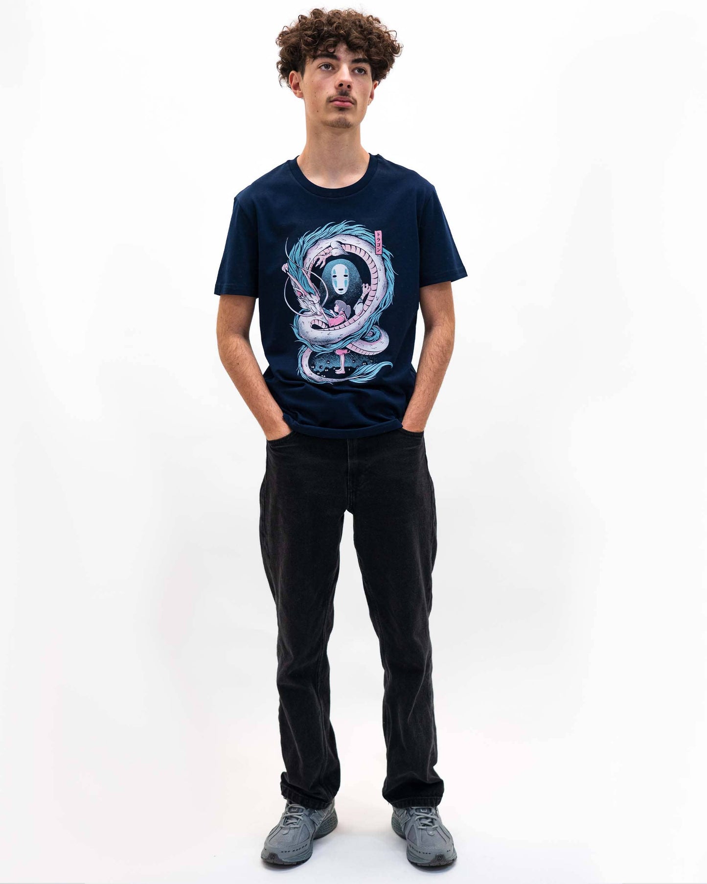 T-shirt unisex Haku e Drago con stampa giapponese