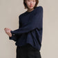 Maglione girocollo oversize effetto tweed