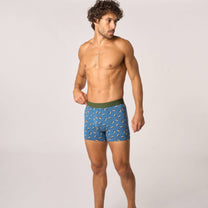 Boxer in cotone biologico con stampa cassette