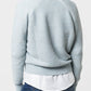 Maglione a costine con scollo a V