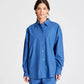 Camicia in popeline di cotone biologico GOTS Astrid azzurro chiaro