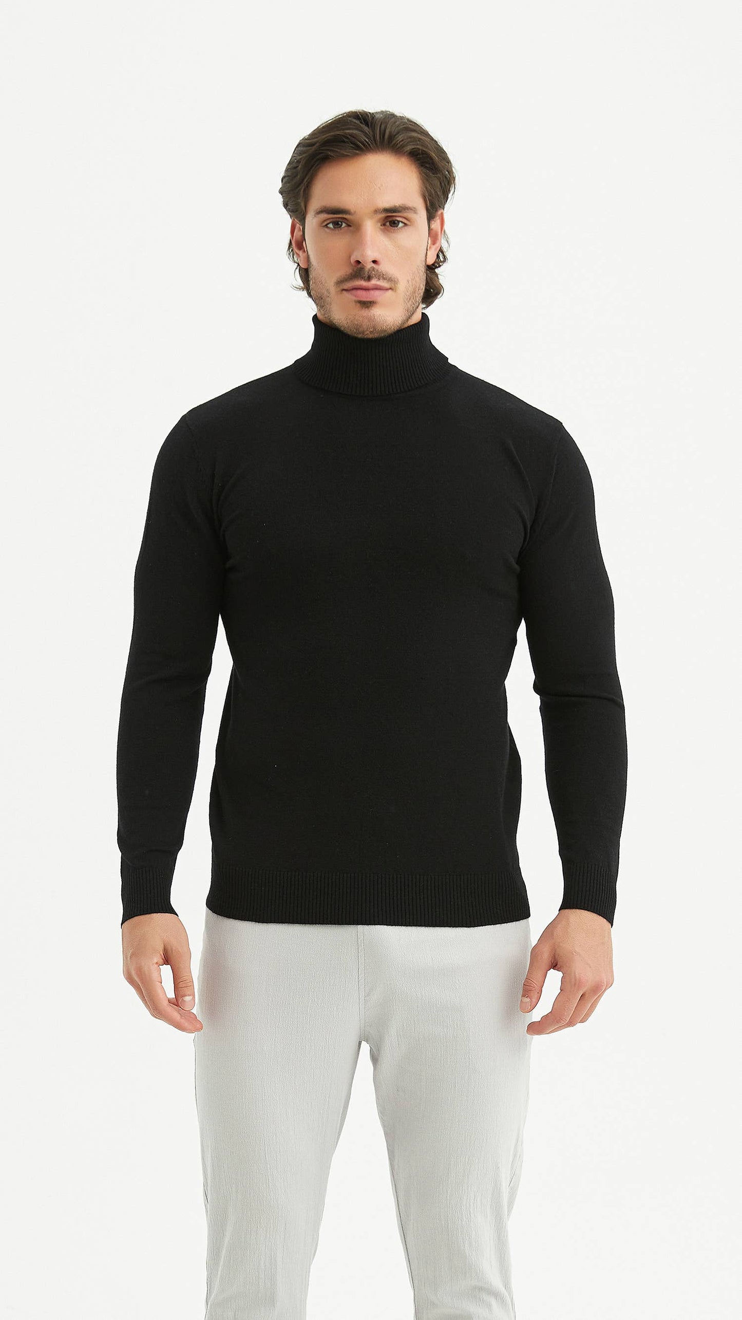 Maglione uomo in maglia tinta unita