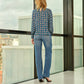 Jeans donna Ganga in denim blu a gamba dritta