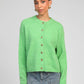 Cardigan corto in maglia verde con bottoni