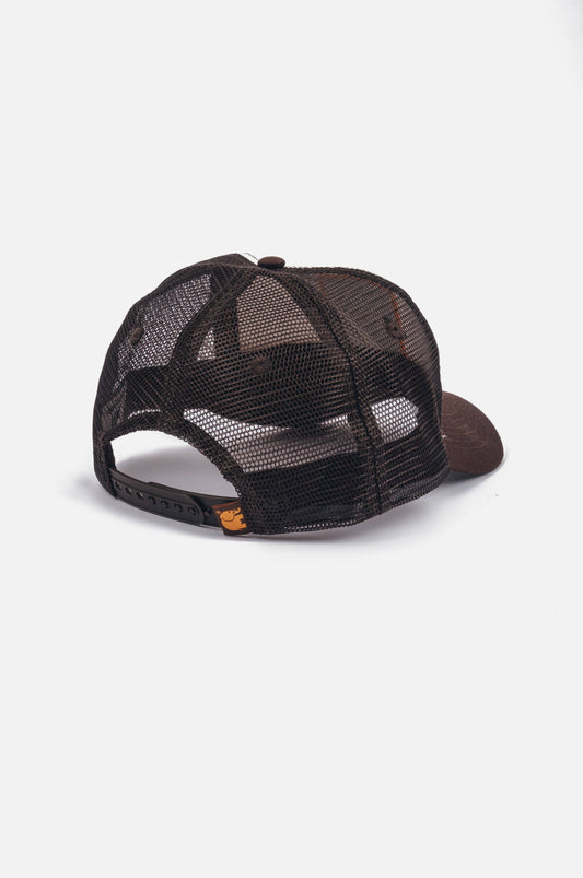 Cappellino trucker classico marrone cioccolato