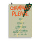 Poster decorativo “Champagne Please”
